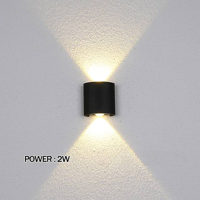 Black Outdoor Up-Down LED Light