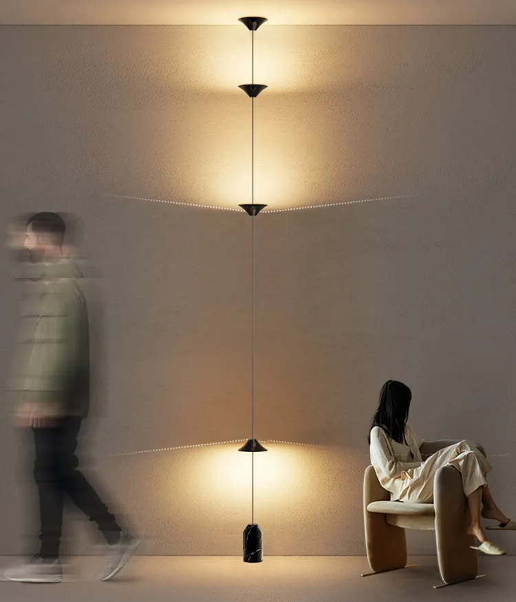 Minimalist living room hallway light