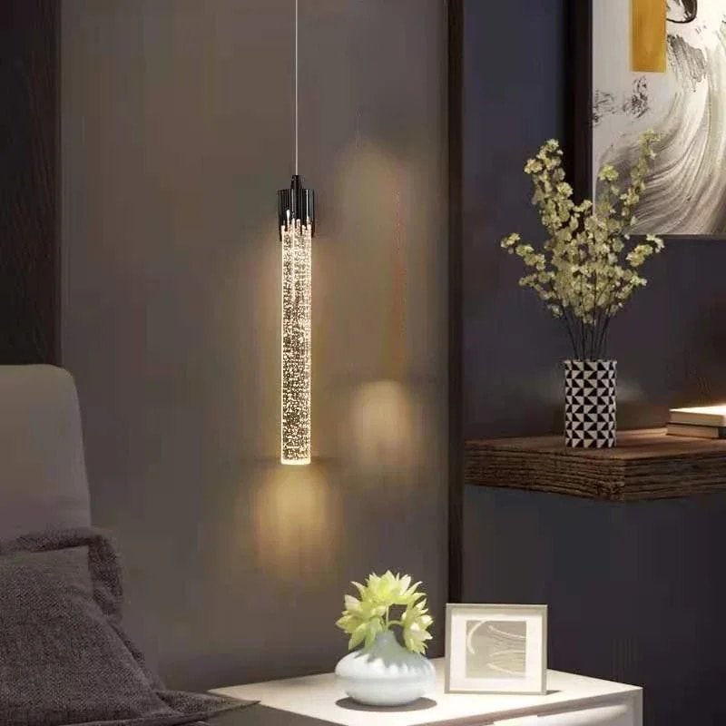Modern Crystal tube Pendant Lamp