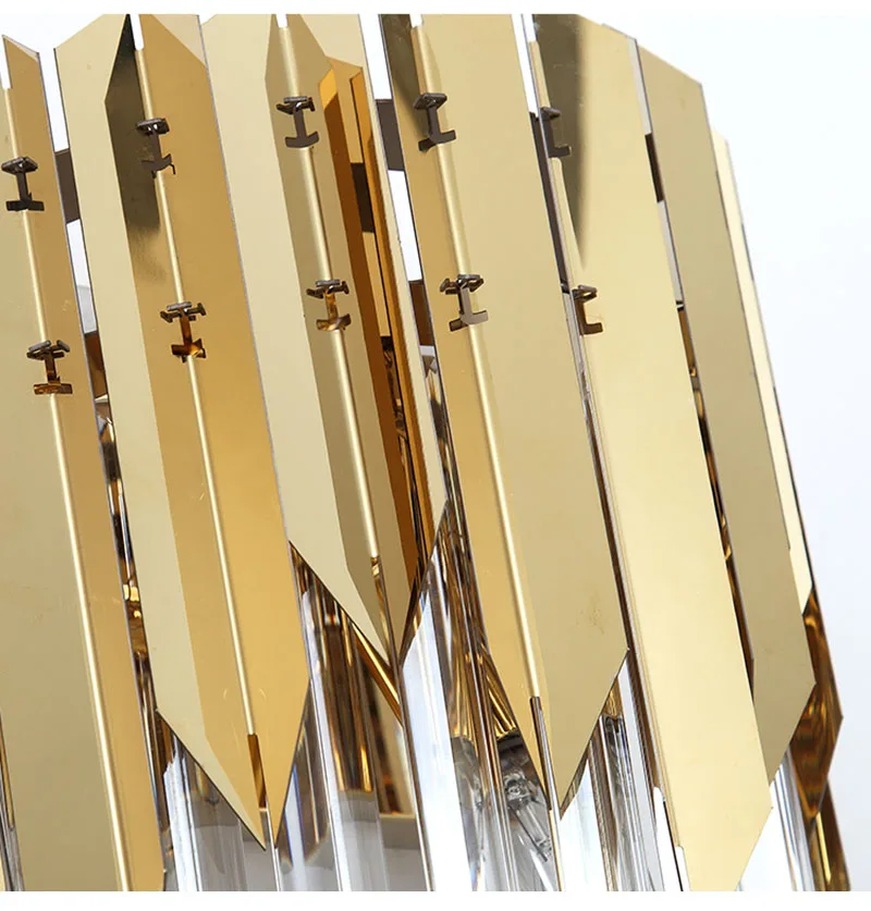 Sophisticated Gold Wall Sconce with Cascading Crystals in Art Deco Style