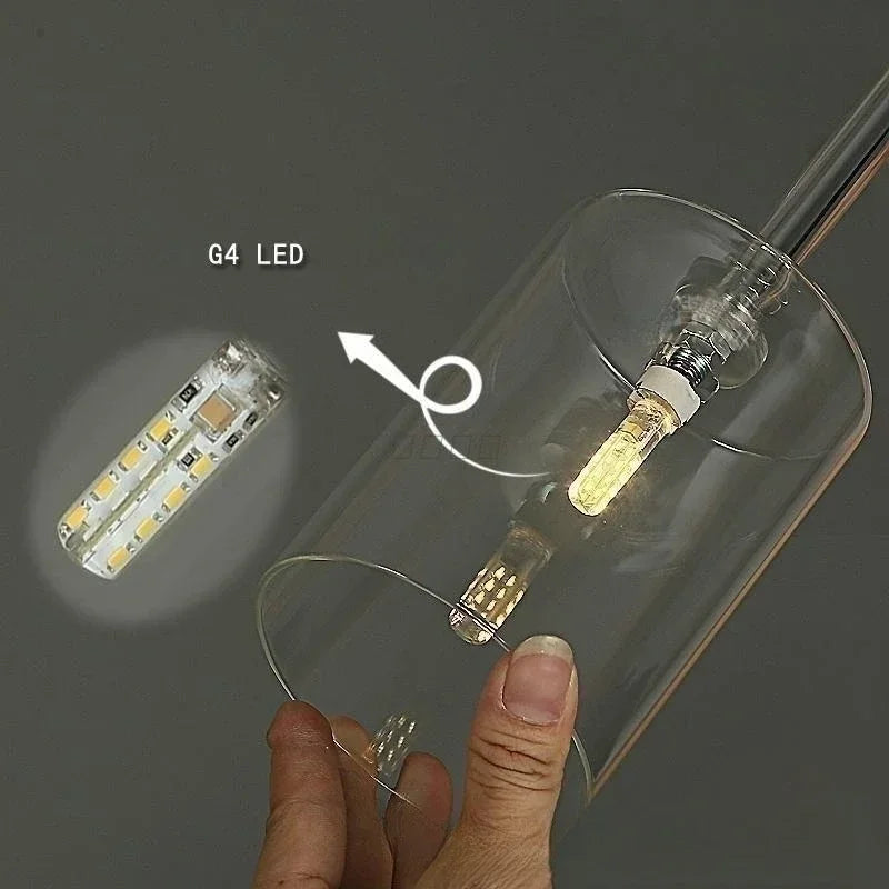 Italian Minimalist glass pendant light