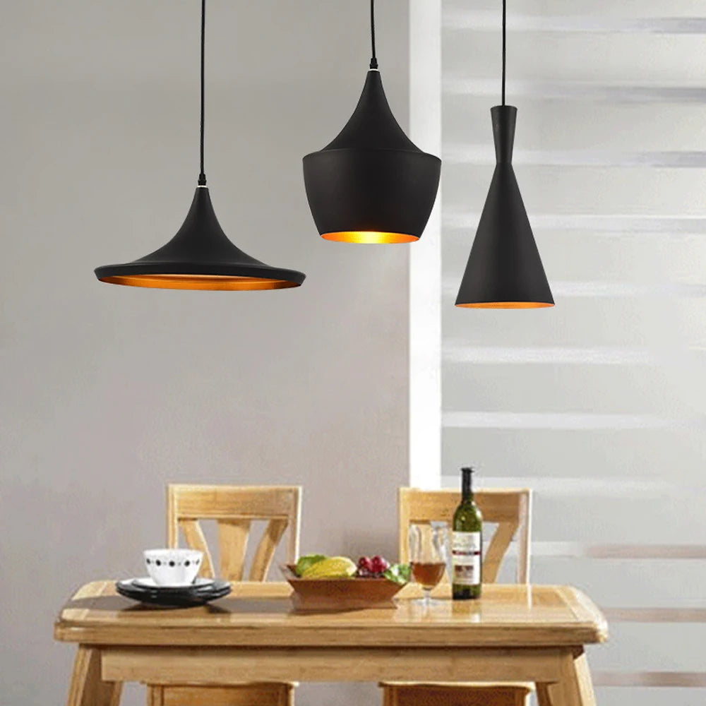 "Eclat" Pendant Lights Series - Modern Chic Black or White Clean and Functional Design