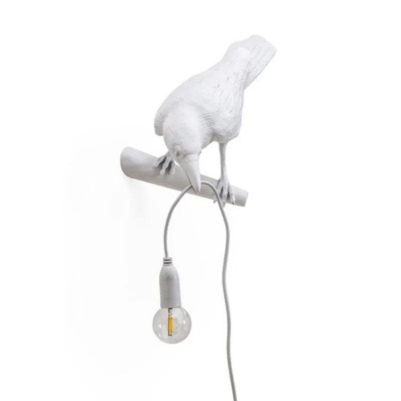 Artistic Raven Glow Lamp: Wall-Mounted Led Light Lamp. Available in black or white