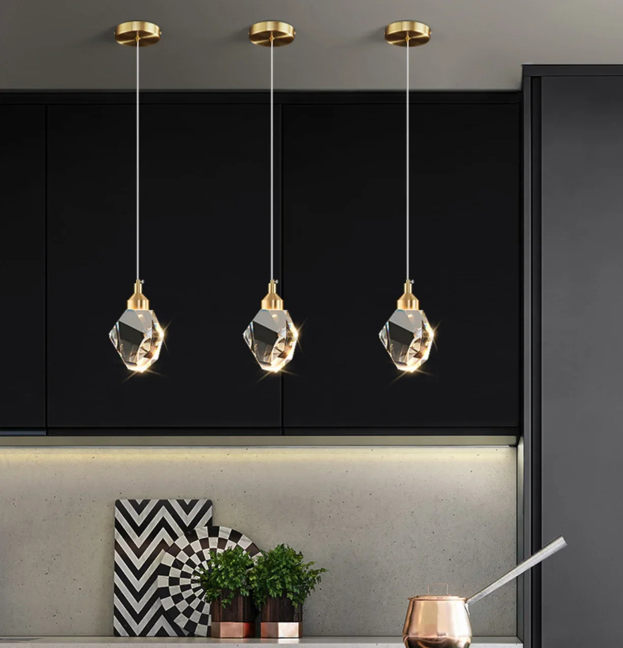 Hanging Crystal LED Ceiling Pendant Light