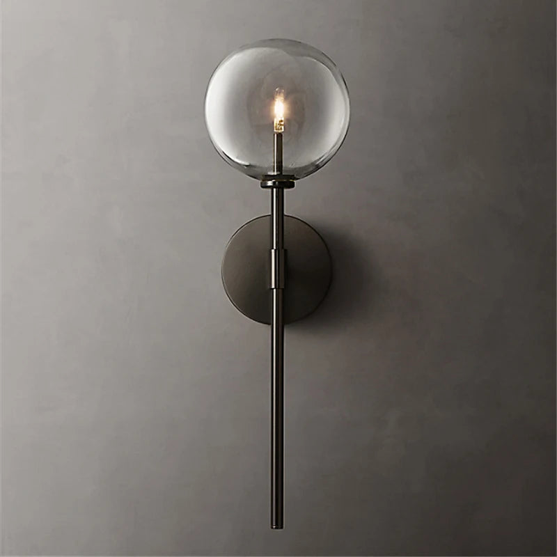 Camila Elegant Clear Glass 20.1" H Sconce in Brass, Black or Chrome