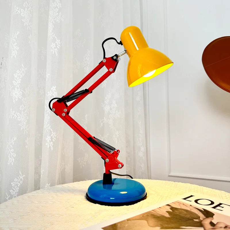 PopArt Lighting Series: Modern Minimalist Color-block Table or Floor Lamp with Adjustable Arm