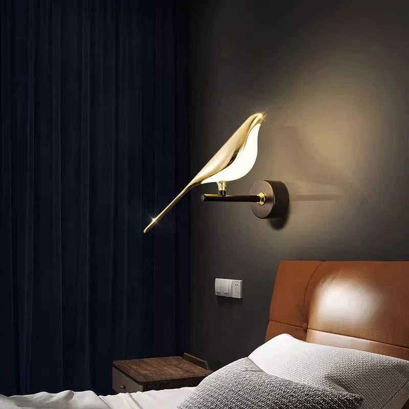 Magpie Bird Touch Switch LED Wall sconce