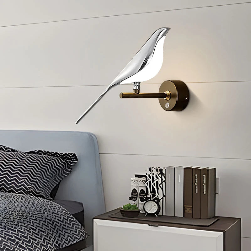 Magpie Bird Touch Switch LED Wall sconce