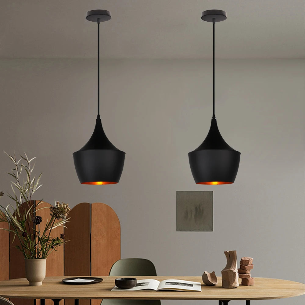 "Eclat" Pendant Lights Series - Modern Chic Black or White Clean and Functional Design