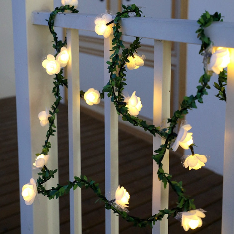 Enchanted Rose LED Garland - Fairy Light Floral String