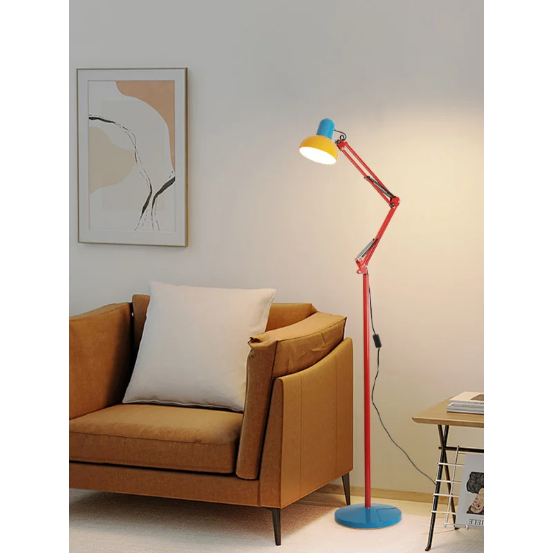 PopArt Lighting Series: Modern Minimalist Color-block Table or Floor Lamp with Adjustable Arm