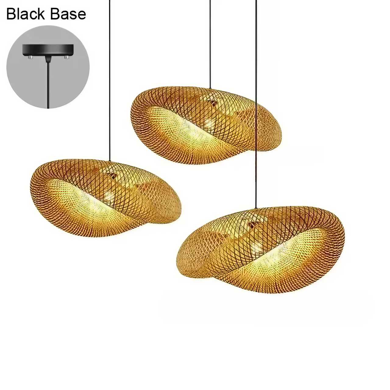 "Elara" Artisan Bamboo/Rattan Hand-Woven Ceiling Light - Eco-Friendly LED Pendant
