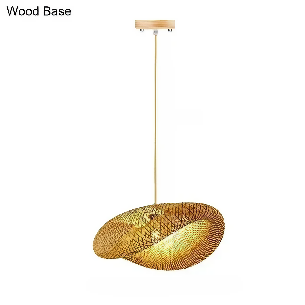 "Elara" Artisan Bamboo/Rattan Hand-Woven Ceiling Light