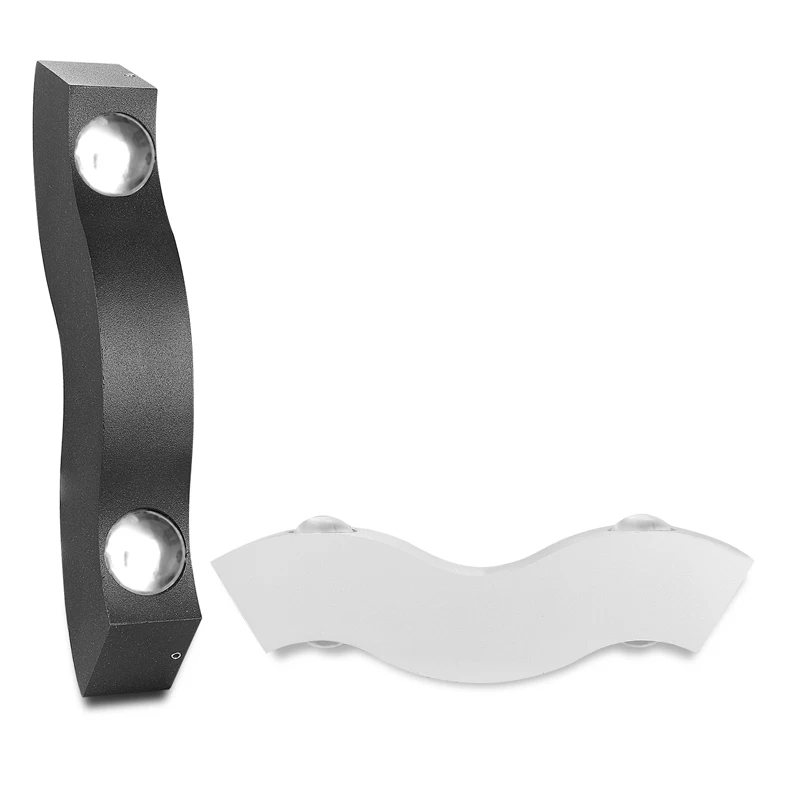 Outdoor/Indoor Minimalist Waterproof Wave Wall LED Mounted Light Sconce in 2 Colors