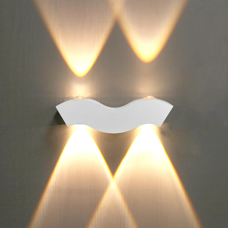Outdoor/Indoor Minimalist Waterproof Wave Wall LED Mounted Light Sconce in 2 Colors