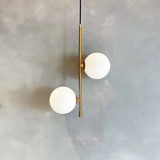 Contemporary White Matte Finish Glass Ball Pendant Ceiling Light in 2 Colors