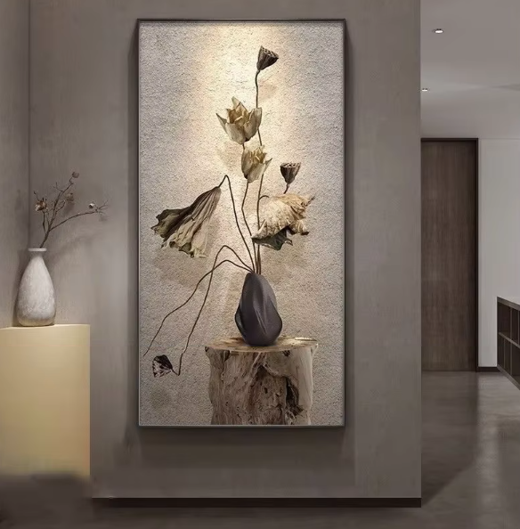 Elegant Floral Mural Wall Light Art - 3D Illumination for Modern Interiors. Available in 3 sizes