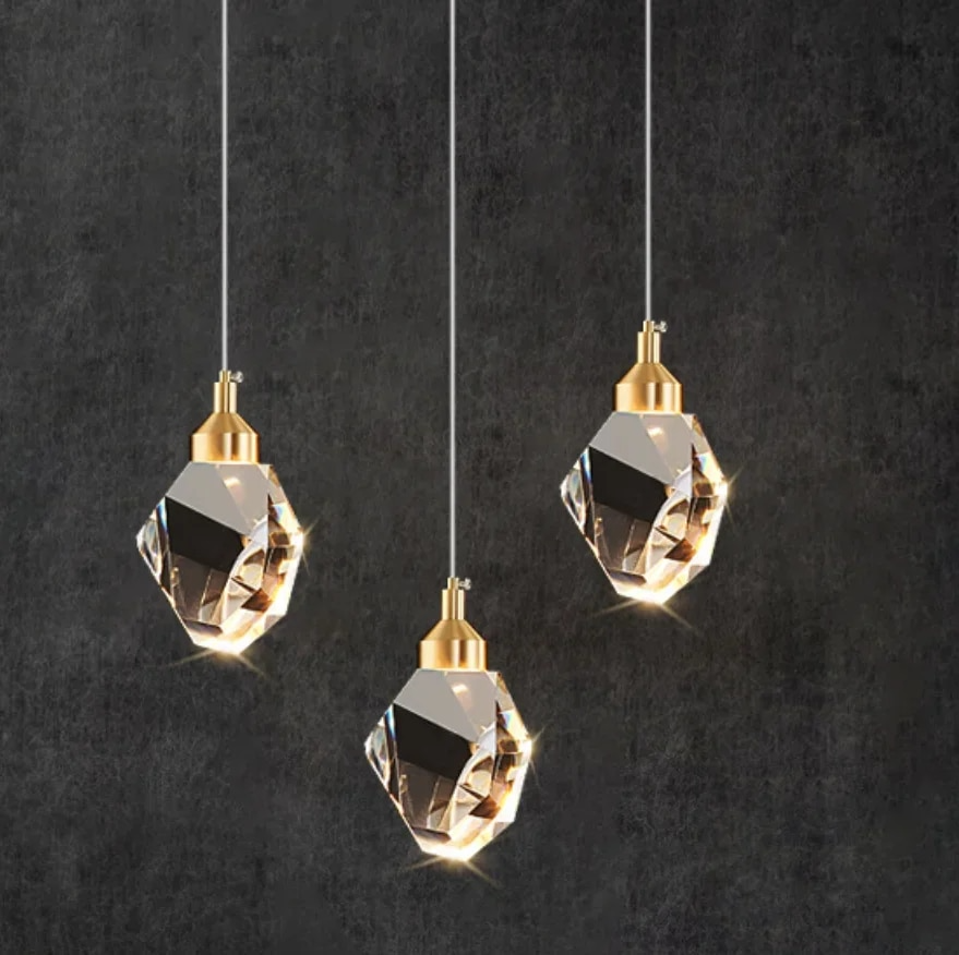 CP Nordic Copper Crystal Pendant Light