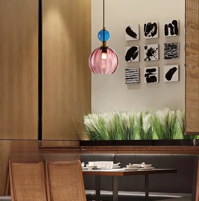 Vintage Glow Dual-Globe Pendant Lights – Colorful Elegance in Every Room