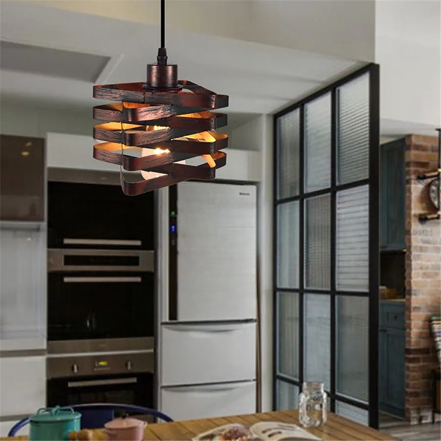 Industrial Retro Iron Vortex Pendant Lamp