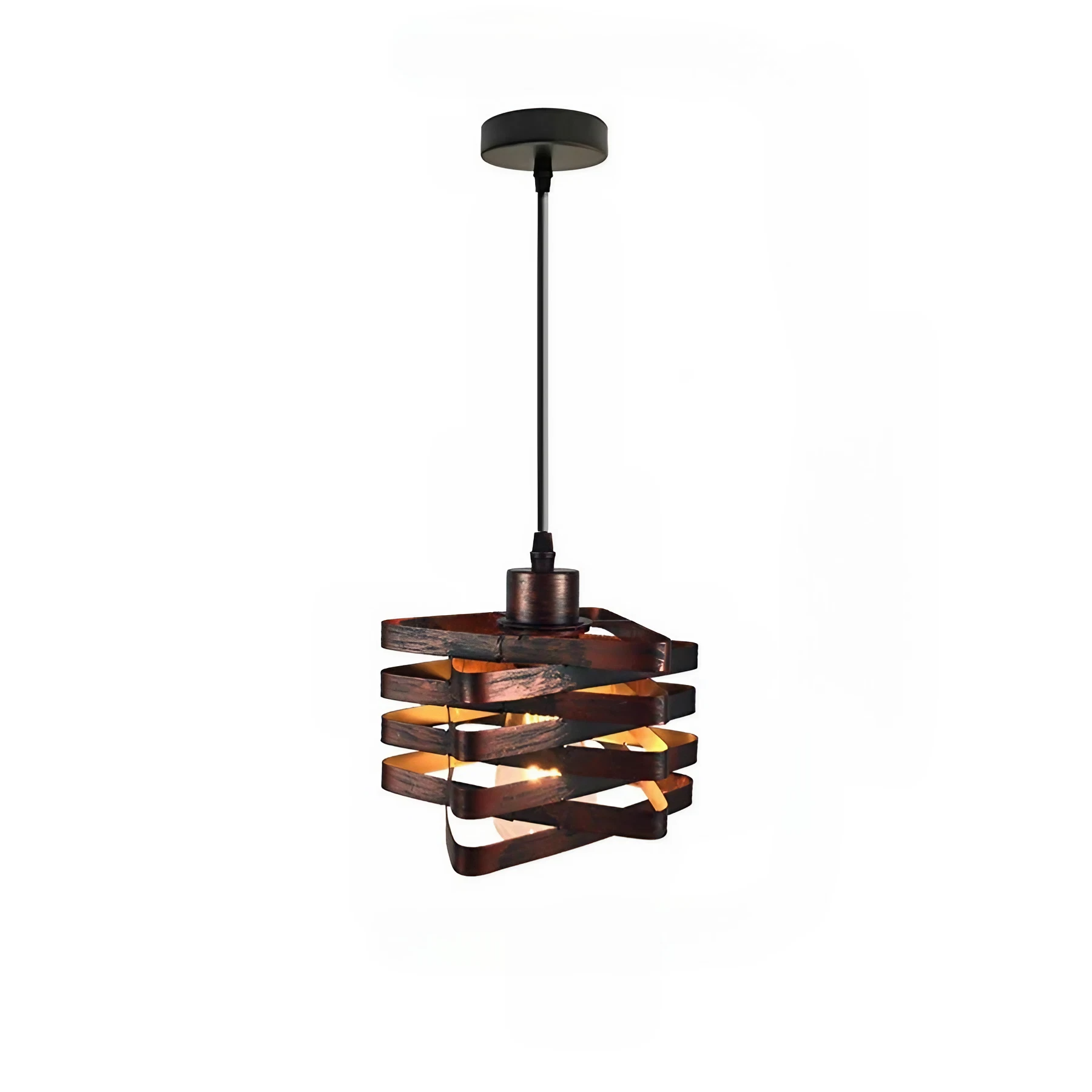 Industrial Retro Iron Vortex Pendant Lamp