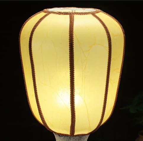 Intricately Carved Mythical Rooster LED Lamp with Fabric Shade – Stylish and Functional Decor