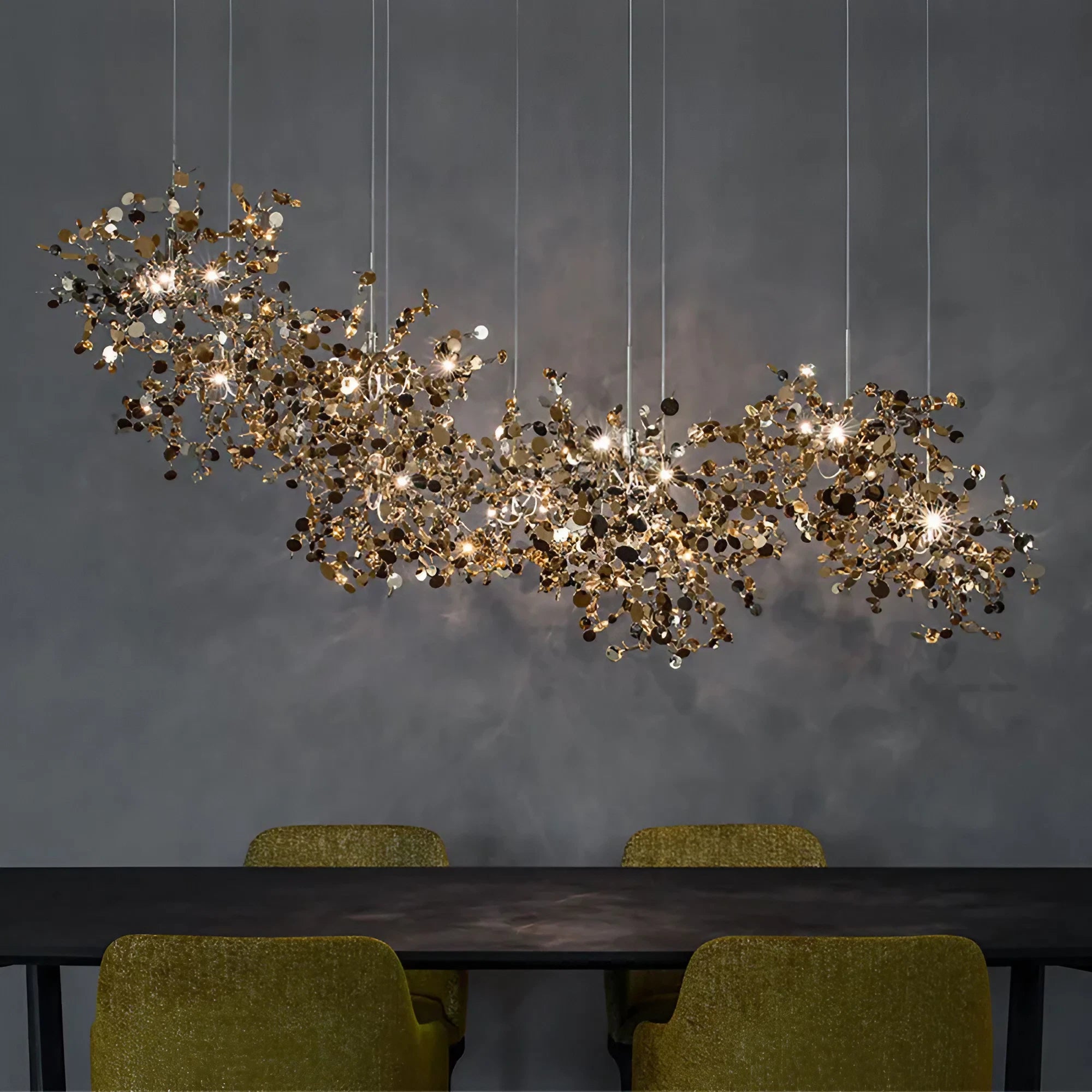 Gold Petals Chandelier