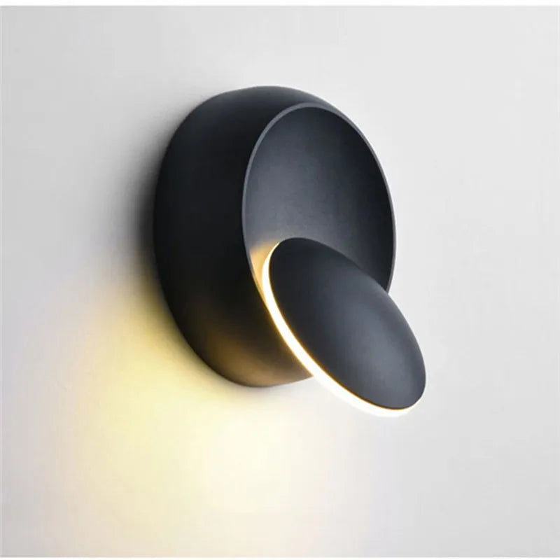 360-Degree Rotatable LED Wall Light - Adjustable Wall Sconce. In Black or White