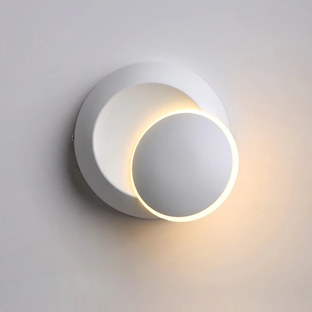 360-Degree Rotatable LED Wall Light - Adjustable Wall Sconce. In Black or White