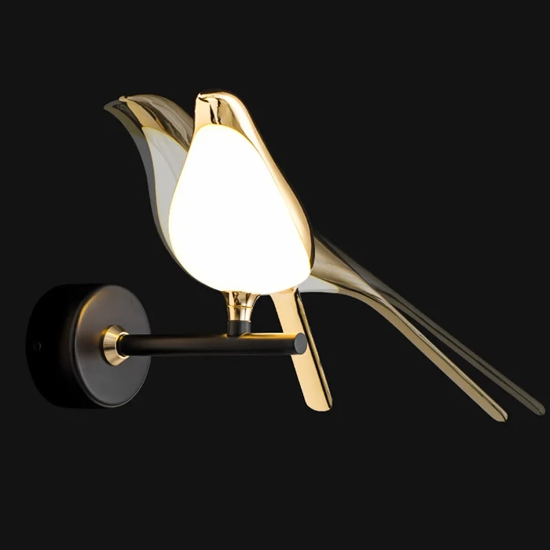 Magpie Bird Touch Switch LED Wall sconce