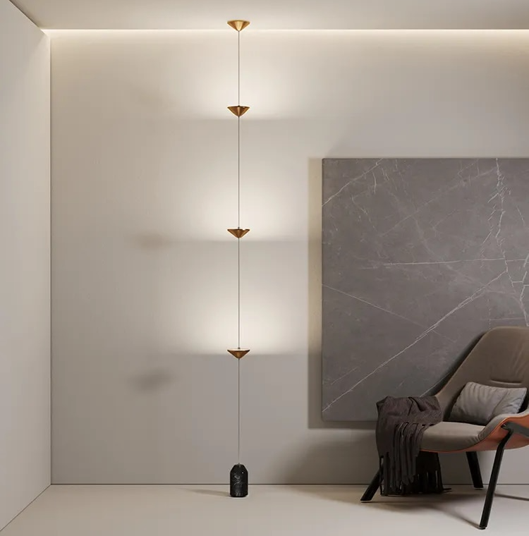 Minimalist living room hallway light