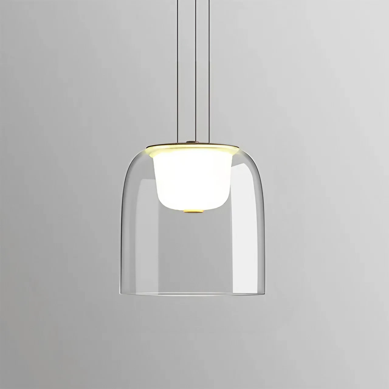 Unique Modern Led Pendant Lighting with Clear Glass Shade