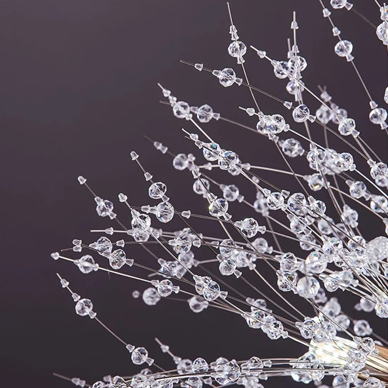 Dandelion Bloom Crystal Chandelier Pendant LED Lighting