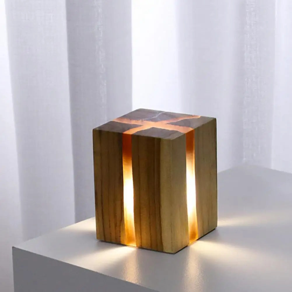 Wooden Artistry LED Night Lamp