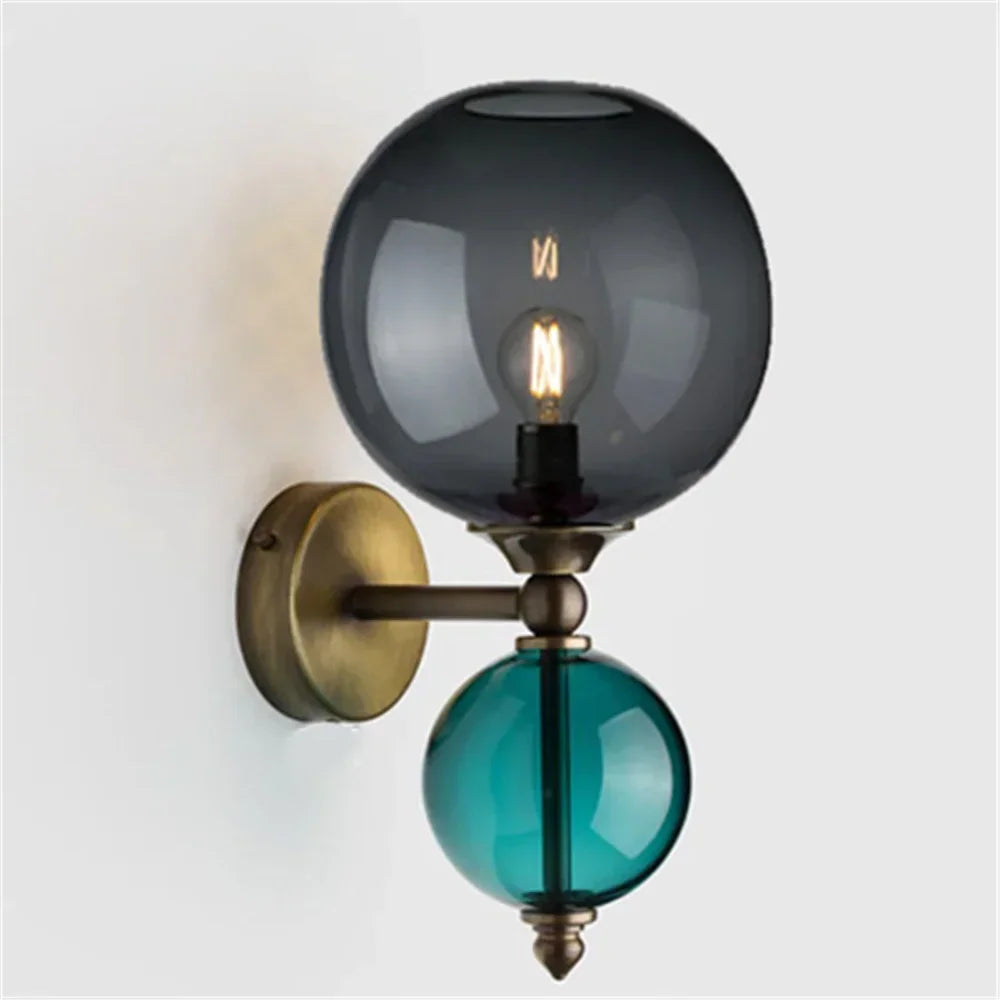 Vintage Glow Dual-Globe Wall Sconces – Colorful Elegance in Every Room