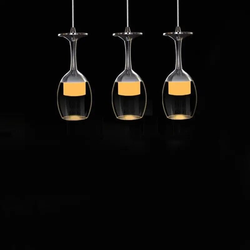 Chic Sommelier Glass Pendant Led Light Lamp