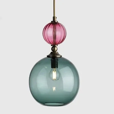 Vintage Glow Dual-Globe Pendant Lights – Colorful Elegance in Every Room