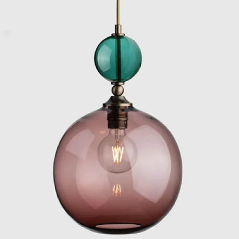 Vintage Glow Dual-Globe Pendant Lights – Colorful Elegance in Every Room