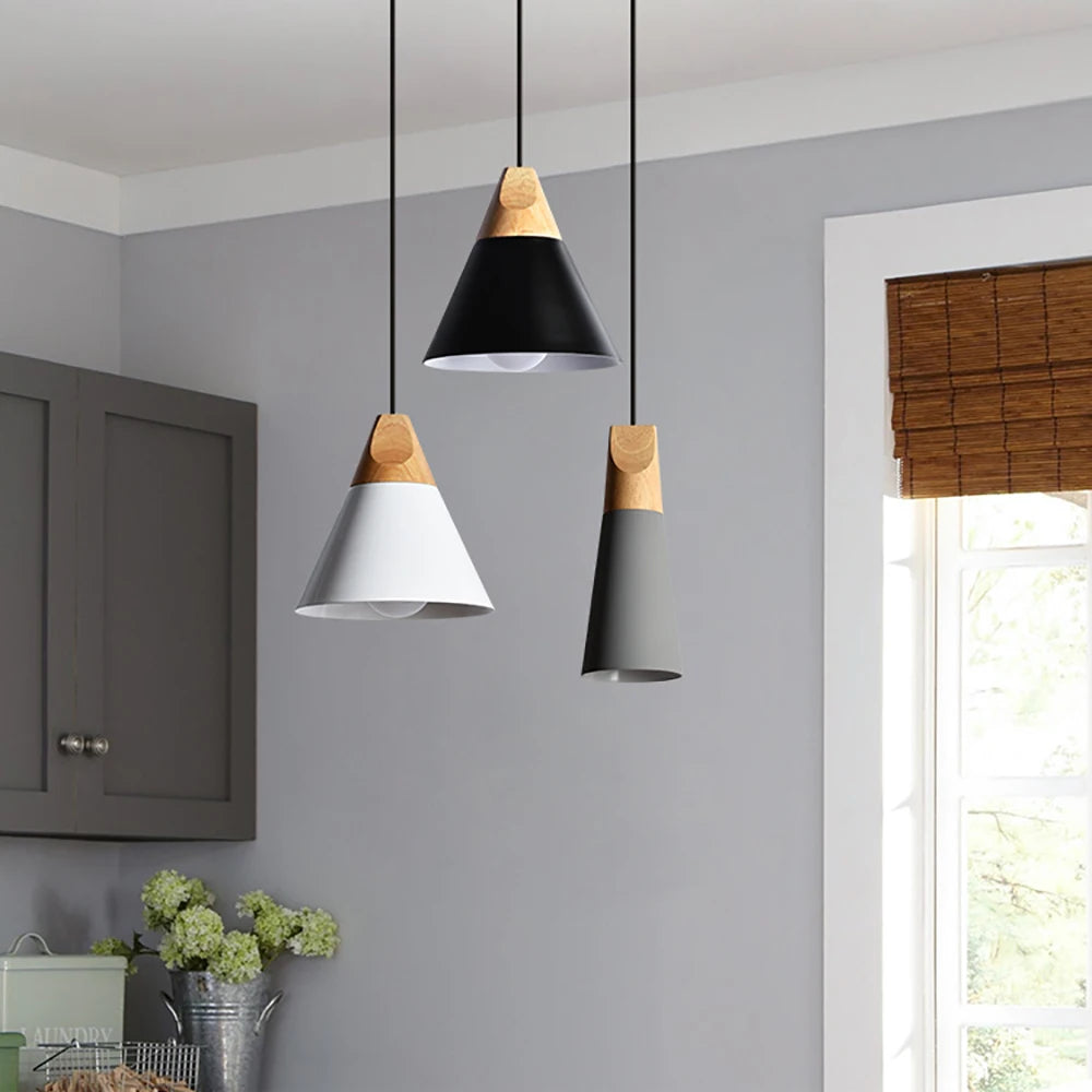 Wood Pendant lamp ceiling light