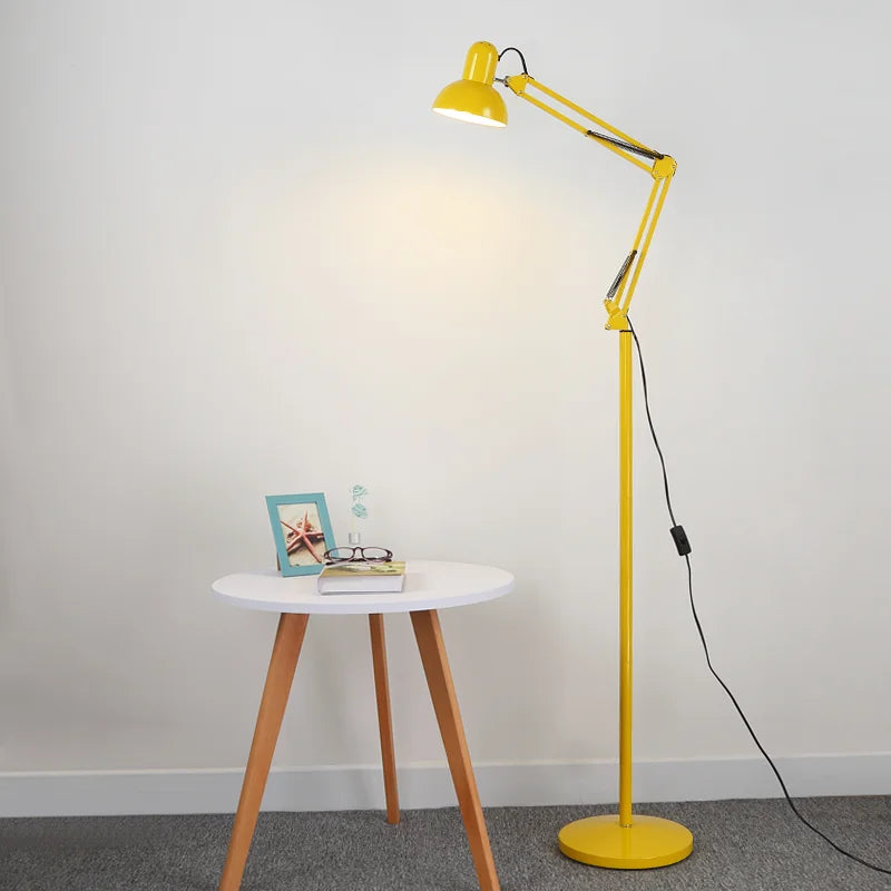 PopArt Lighting Series: Modern in Vibrant Color Options Floor Lamp with Adjustable Arm