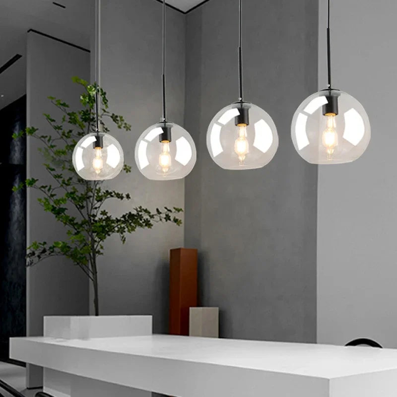 Glass Ball pendant kitchen light