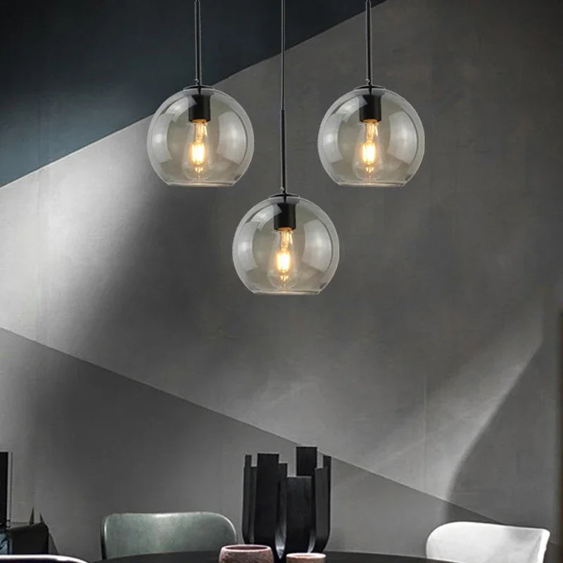 Glass Ball pendant kitchen light