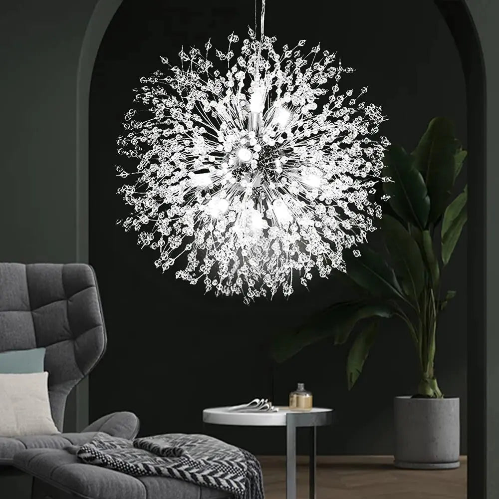 Dandelion Bloom Crystal Chandelier - Modern Pendant LED Lighting