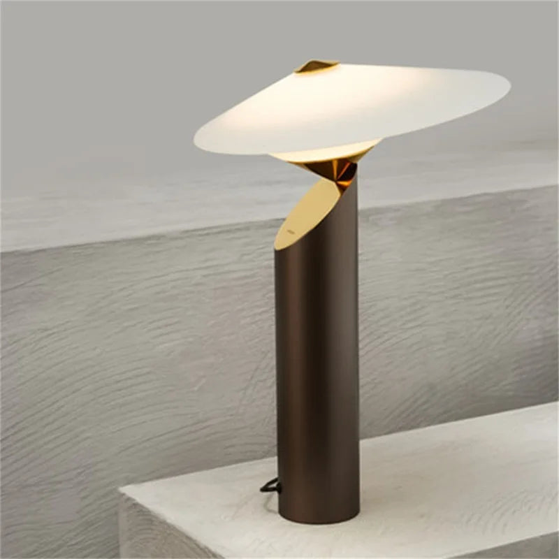 Celano Modern Table  21.7" in height LED Lamp - Creative Design. Available in black or white