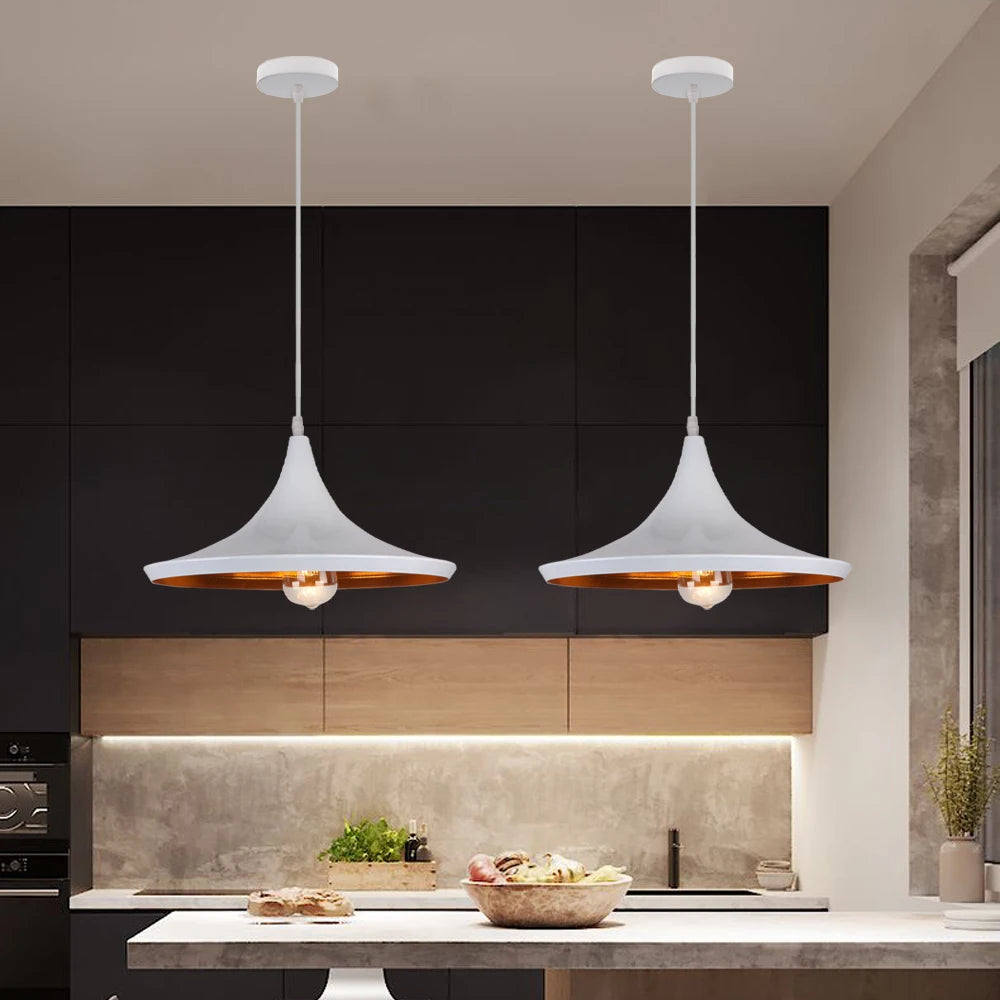 "Eclat" Pendant Lights Series - Modern Chic Black or White  Clean and Functional Design