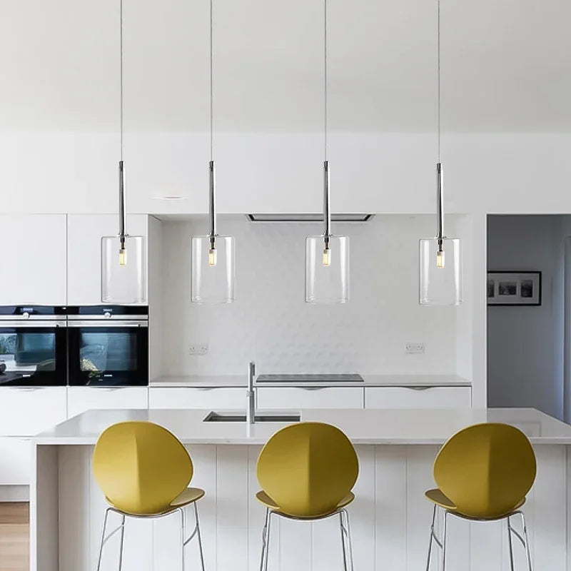 Italian Minimalist glass pendant light