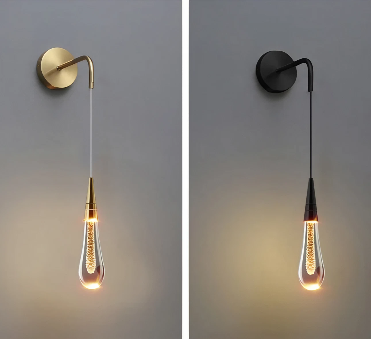 Simple Drop Shaped LED Wall Lamp