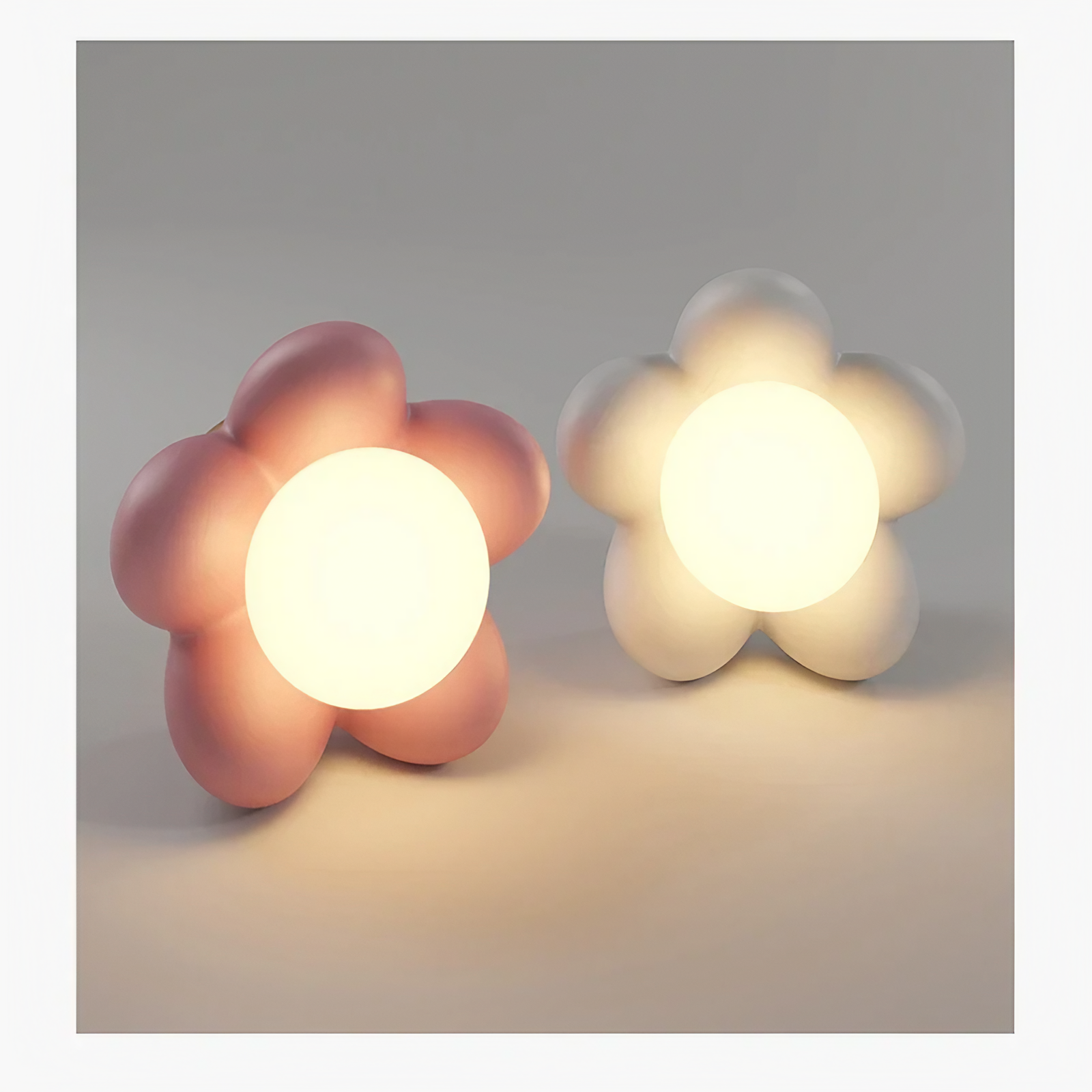 Cute Kawaii Small Floral Ceiling/Wall Light - Playful Decor. Available in pink or white