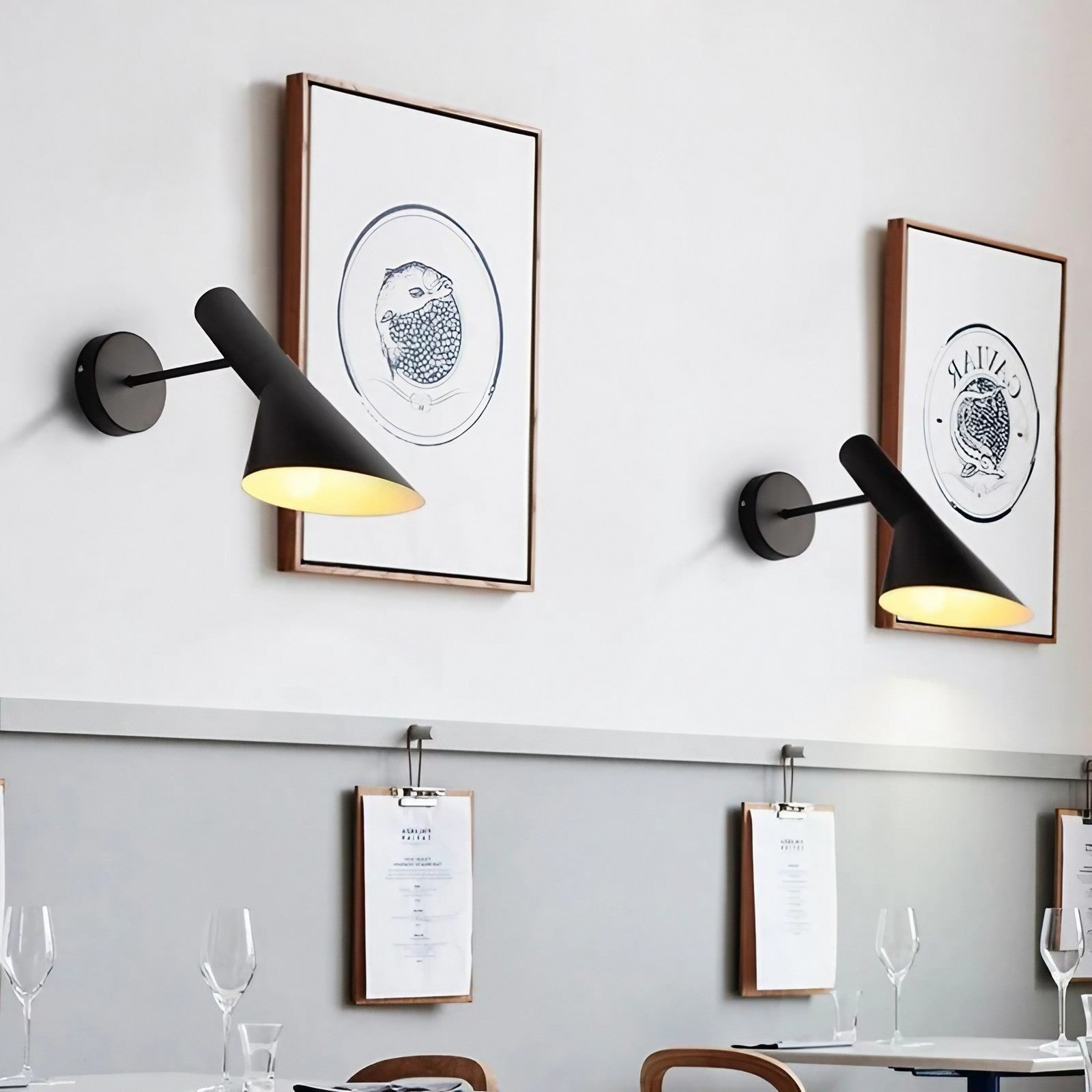 Modern Matte Black or White Wall Sconce - Sleek Accent Lighting for Any Room. 12.6" Hight