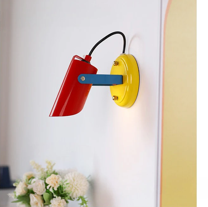 PopArt Lighting Series: Modern Adjustable Wall Light in Bold Color-Block Design